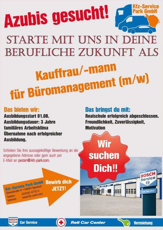Azubi Bueromanagement gesucht